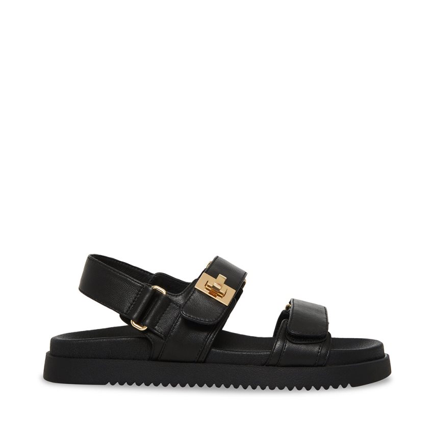 Sandalias de Plataforma Steve Madden Mona Cuero Mujer Negras | ES GKE429